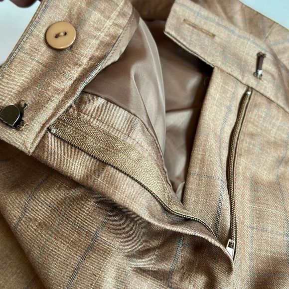 Tailor B. Moss Plaid Lined Trousers Slacks Dress Pants - Picture 10 of 15